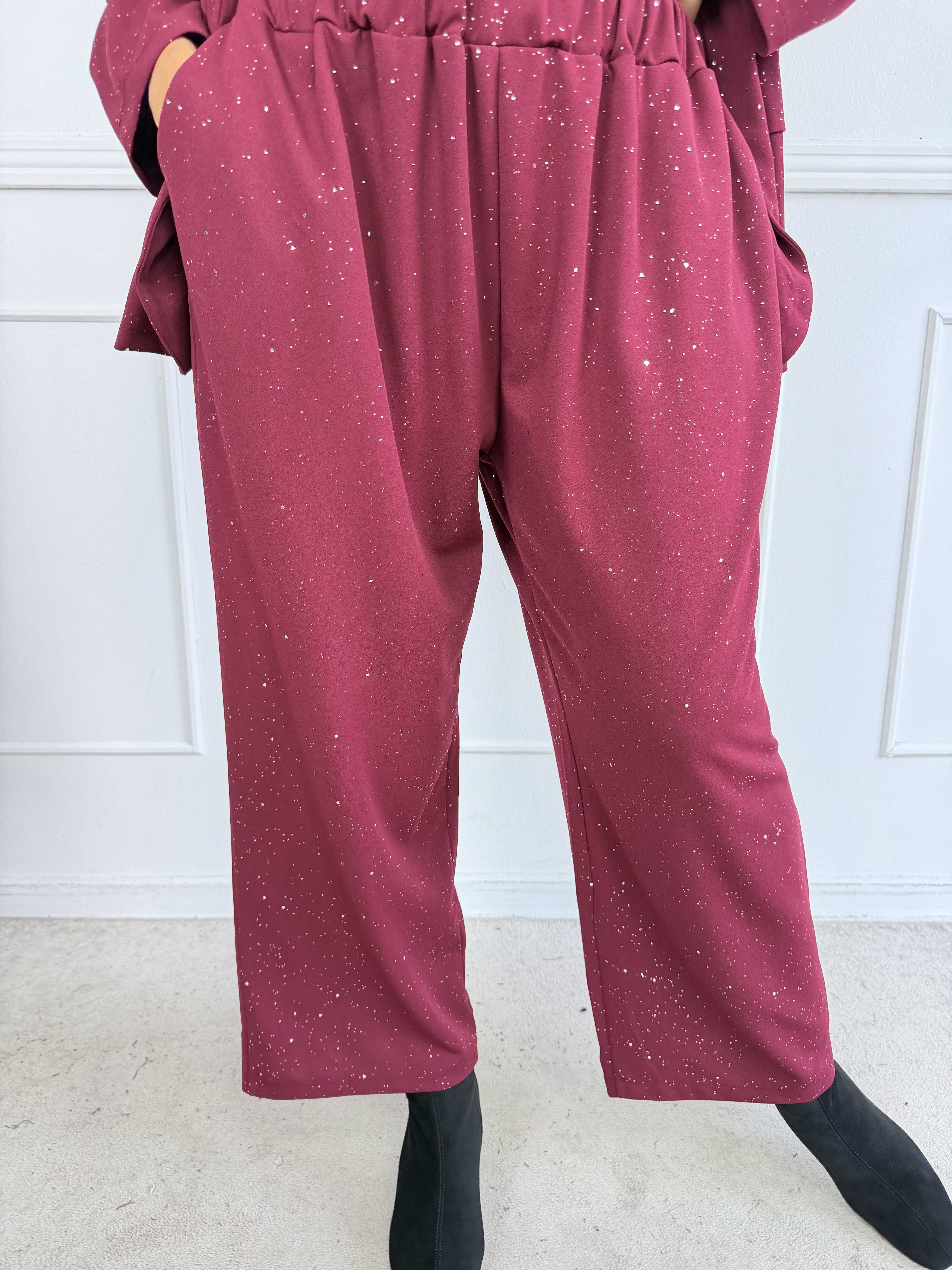 Medea Pants - Eleganta byxor med fint glitterdamm som ger en exklusiv look
