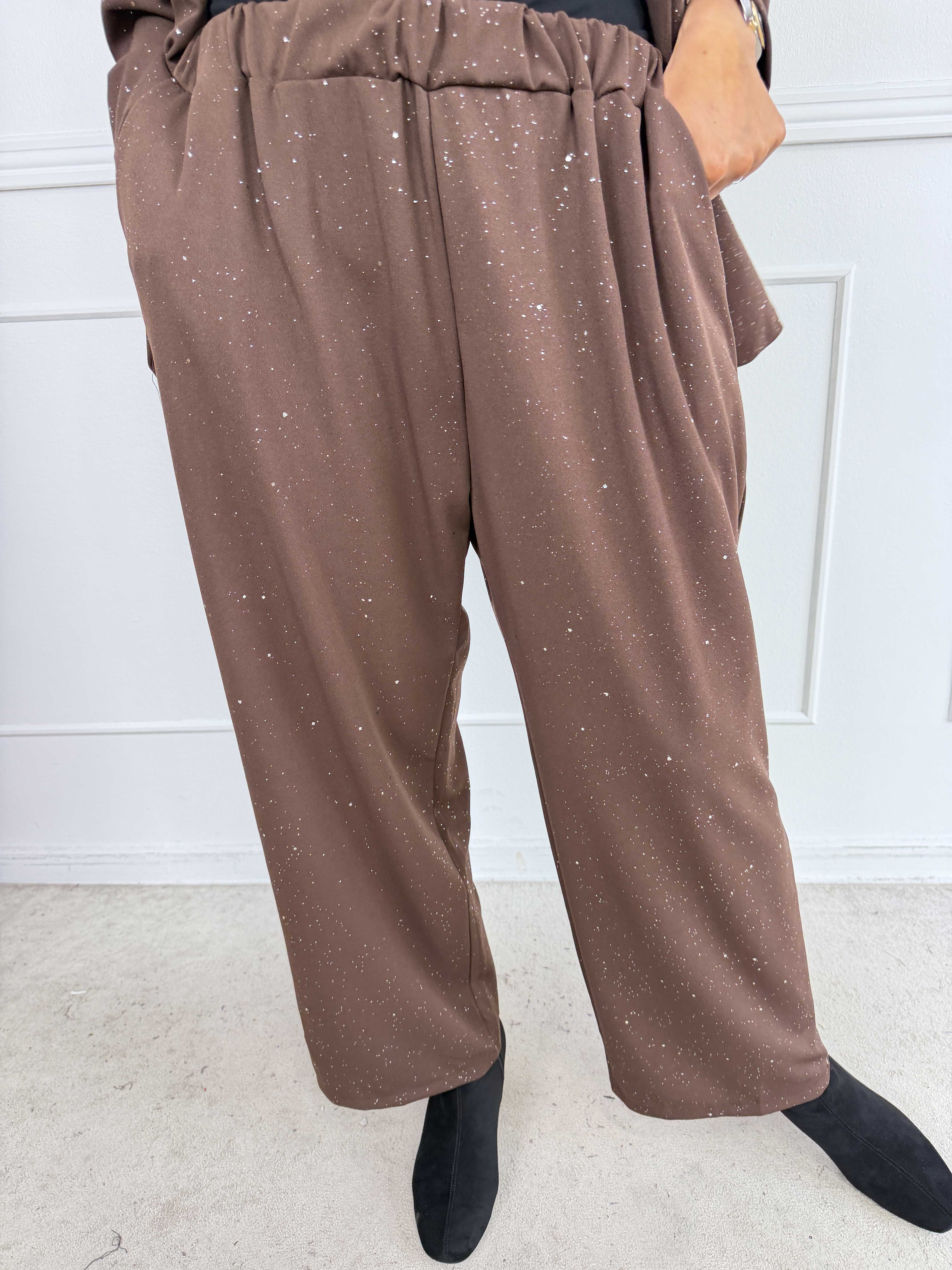 Medea Pants - Eleganta byxor med fint glitterdamm som ger en exklusiv look