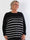 Mei - Randig elastisk plus size tröja i viskos