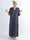 Milano Dot - Lång plus size-klänning med prickar och lager-på-lager-look