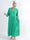 Milano Plain - Lång enfärgad plus size klänning med lager på lager look