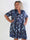 Milano Butterfly Midi - Elastisk plus size kjole med sødt sommerfugleprint og A-facon