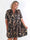 Milano Butterfly Midi - Elastisk plus size kjole med sødt sommerfugleprint og A-facon