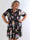 Milano Bouquet Midi - Plus size kjole med smukt blomsterprint og diskret guldglimmer