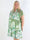 Milano Peony Midi S/S - Blommig plus size klänning med lager på lager look