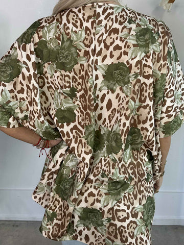 Mintu Leo - T-shirt i mjuk bomull med leopardtryck