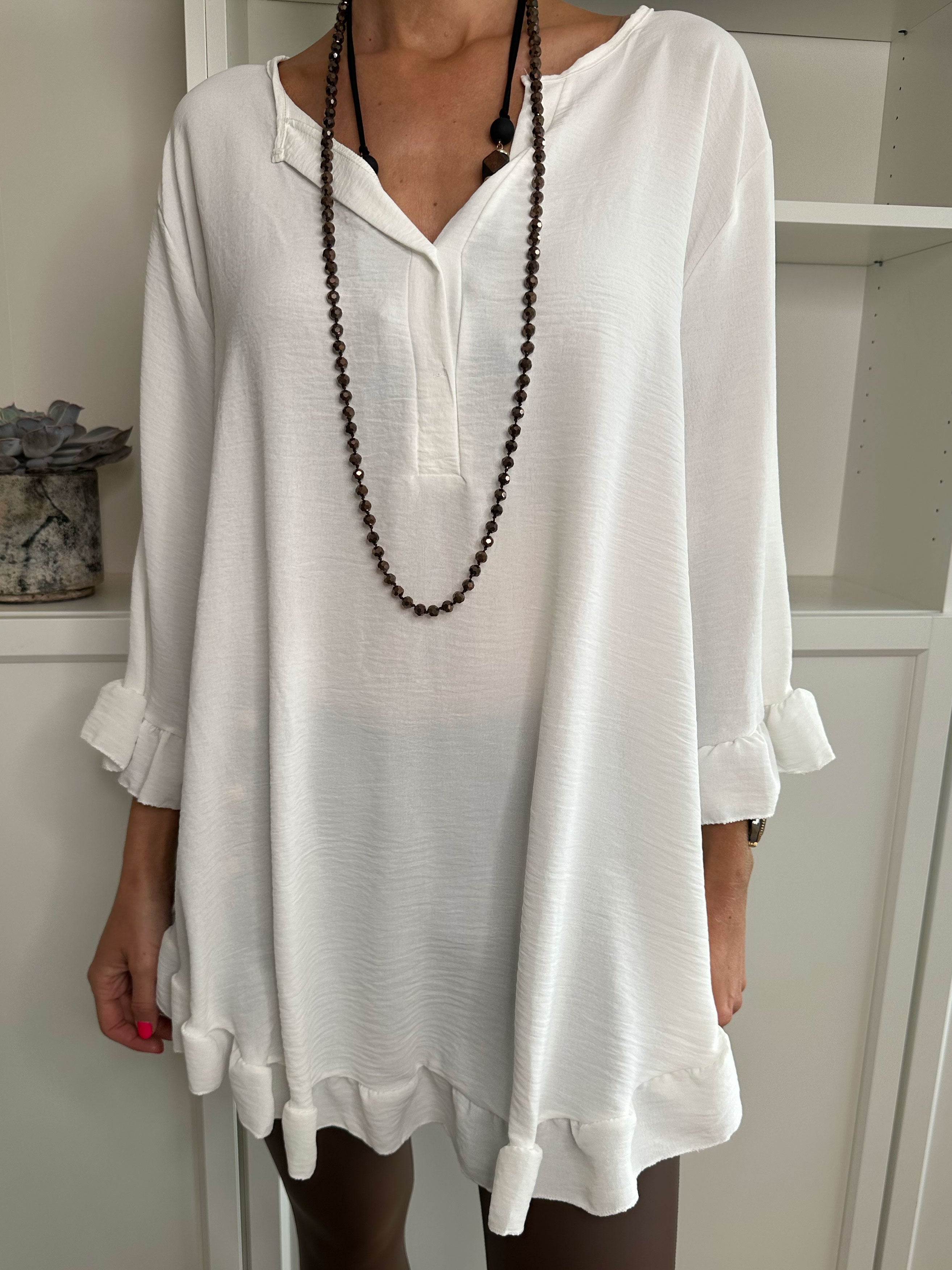 Mio Long - Söt tunika med volangkanter