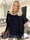 Mirabella Plain Shirt - Söt tunika med löst chiffonglager