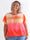 Miracle Batik - Plus size t-shirt i faded farver med elastik for enden