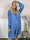 Miracle Denim Dress L/S - Klänning med resår i nederkanten och långa ärmar