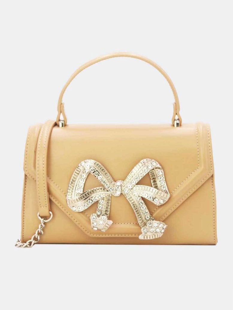 Miriam - Liten handväska med konstgjord rosett