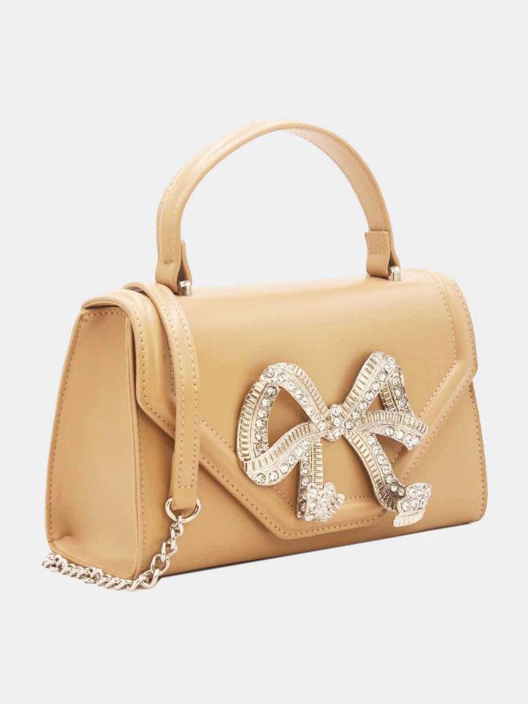 Miriam - Liten handväska med konstgjord rosett