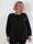 Nancy Glitter Shirt L/S - Plisseret plus size bluse med glitter