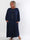 Nancy Long Sleeve - Lång plus size klänning med plissering och fickor