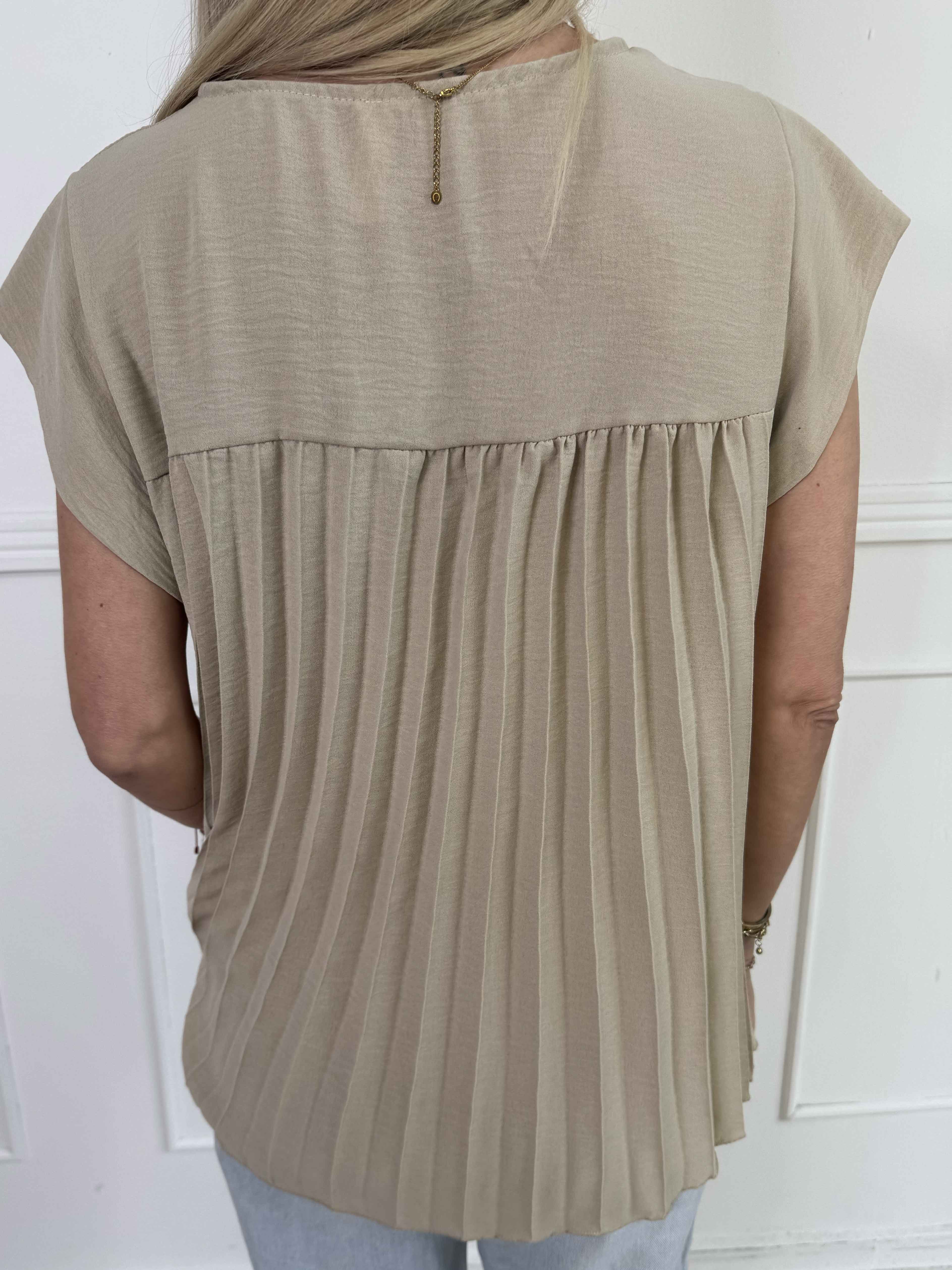 Nancy Shirt - Tunika med fine plisseringer