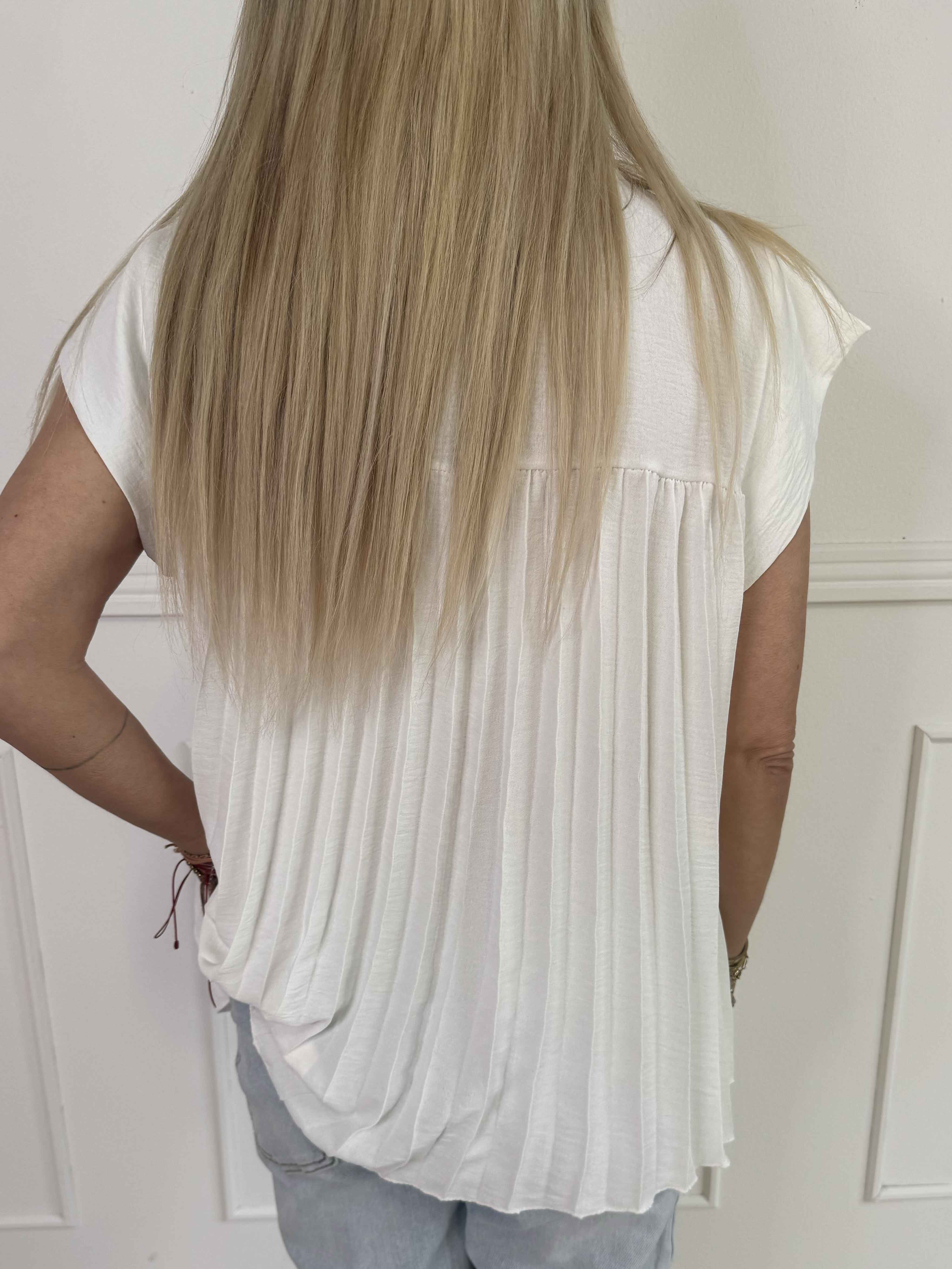 Nancy Shirt - Tunika med fine plisseringer