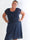 Nicka - Plus size sommerkjole i bomuld med overdel i strikket net