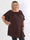 Octavia - Løs plus size tunikakjole med elastikkant i udskæringen