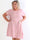 Palla - Prikket plus size kjole i en viskoseblanding med flettet bindebånd