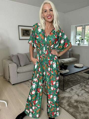 Pams Christmas Jumpsuit - Jumpsuit med resår och julmotiv