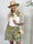 Pams Gold Flower Shorts - Elastiska shorts med guldblad