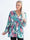 Pams Leaf Shirt L/S - Elastisk plus size blus i skrynkelfritt tyg