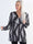 Pams Pattern Shirt L/S - Elastisk plus size blus i skrynkelfritt tyg