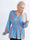 Pams Pattern Shirt L/S - Elastisk plus size blus i skrynkelfritt tyg