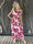 Pams Art Flower Sleeveless - Lång elastisk klänning med stora blomstermotiv
