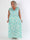 Pams Blossom Sleeveless - Lång plus size elastisk klänning i blommigt mönster