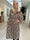 Pams Boho Midi L/S - Elastisk klänning i skrynkelfritt tyg