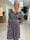 Pams Boho Midi L/S - Elastisk klänning i skrynkelfritt tyg