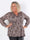 Pams Boho Shirt L/S - Elastisk plus size blus i skrynkelfritt tyg