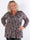Pams Boho Shirt L/S - Elastisk plus size blus i skrynkelfritt tyg