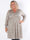 Pams Boho Short L/S - Mönstrad klänning med resår i skrynkelfritt tyg i plus size