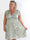 Pams Butterfly Sleeveless Short - Elastisk plus size klänning med fjärilstryck och smock i midjan