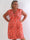 Pams Butterfly Sleeveless Short - Elastisk plus size klänning med fjärilstryck och smock i midjan