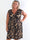 Pams Butterfly Sleeveless Short - Plus size kjole med sommerfugleprint og smock i livet