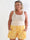 Pams Butterfly Shorts - Plus size shorts med sommerfugleprint og gulddetaljer