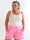 Pams Butterfly Shorts - Plus size shorts med sommerfugleprint og gulddetaljer