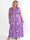 Pams Butterfly Sleeveless - Lang plus size kjole med sommerfugleprint og gulddetaljer