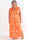Pams Butterfly Sleeveless - Lang plus size kjole med sommerfugleprint og gulddetaljer