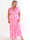 Pams Butterfly Sleeveless - Lang plus size kjole med sommerfugleprint og gulddetaljer