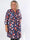 Pams Christmas Short L/S - Elastisk plus size-klänning med jultryck