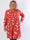 Pams Christmas Short L/S - Elastisk plus size-klänning med jultryck