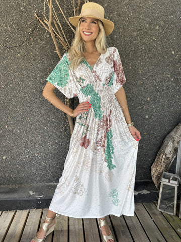 Pams Coachella - Stretchig klänning med färgat mönster
