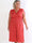 Pams Dot Midi N/S - Elastisk plus size kjole med prikker og smock i livet