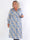 Pams Floral Midi L/S - Elastisk plus size-klänning i skrynkelfritt tyg