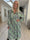 Pams Floral Midi L/S - Klänning med resår i skrynkelfritt tyg