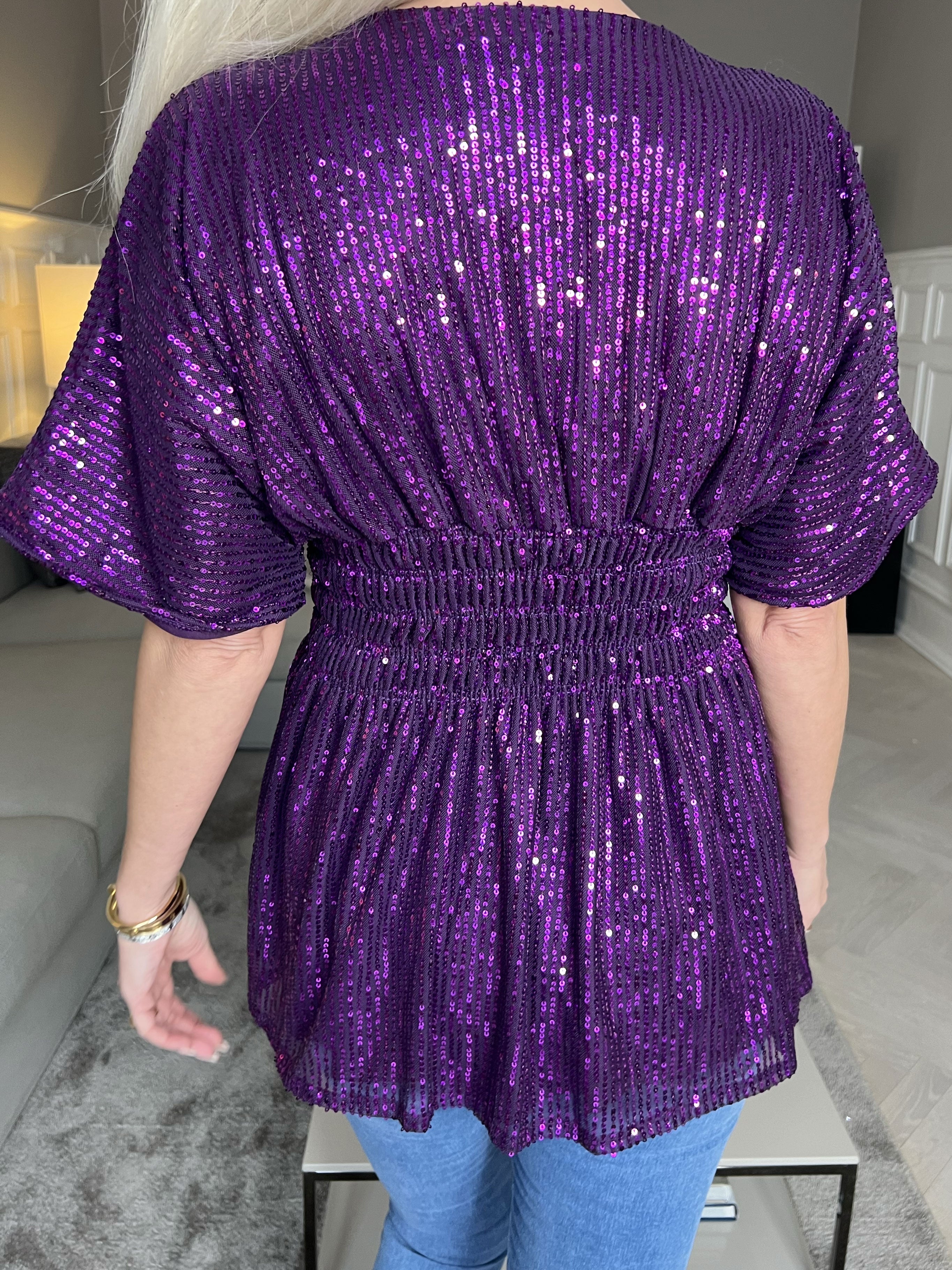 Pams Glitter Shirt - Söt tunika med smock och paljetter
